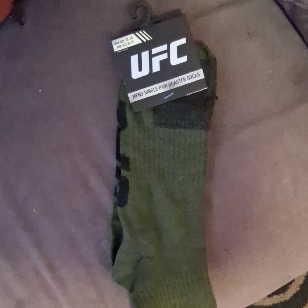 UFC Men's Olive Athletic Socks
